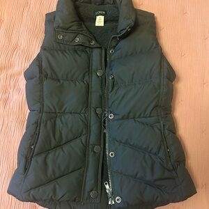 J. Crew Women's black  Quilted Vest